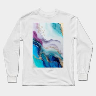 Saturated Sands - Abstract Alcohol Ink Resin Art Long Sleeve T-Shirt